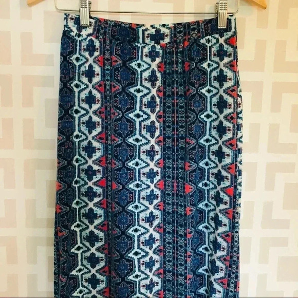 Just Be Blue Multi Maxi Skirt M - Picture 2 of 3